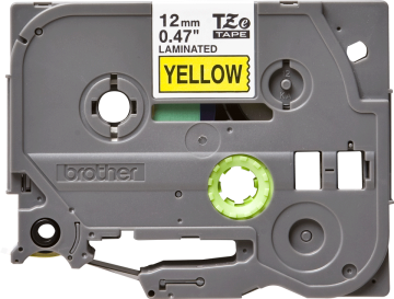 TZe-631 12mm Sarı üzerine Siyah Laminasyonlu Etiket (TZe Tape)