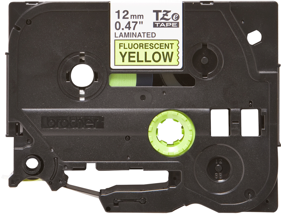 TZe-C31 12mm Turuncu üzerine Siyah Laminasyonlu Etiket (TZe Tape)