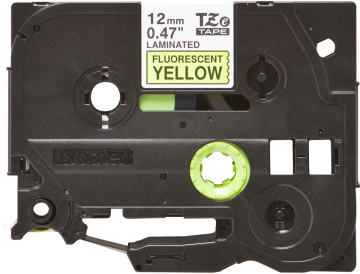 TZe-C31 12mm Turuncu üzerine Siyah Laminasyonlu Etiket (TZe Tape)