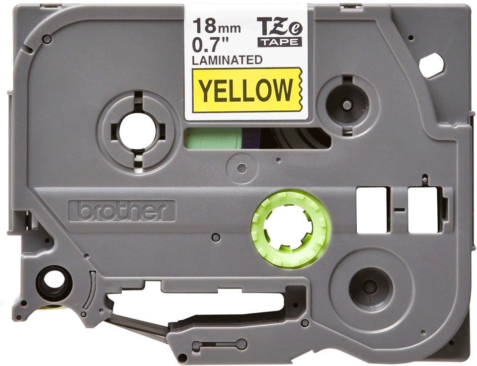 TZe-641 18mm Sarı üzerine Siyah Laminasyonlu Etiket (TZe Tape)