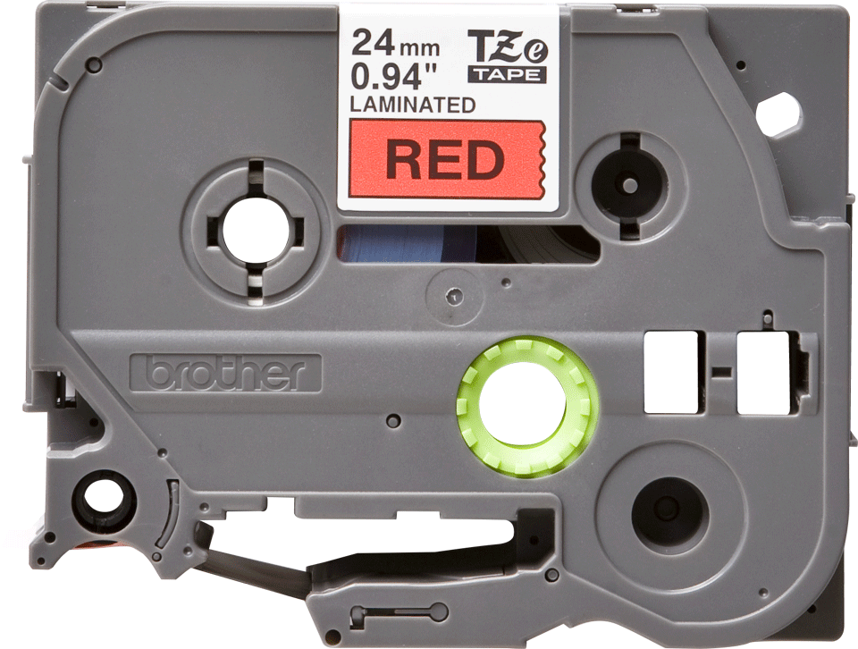 TZe-451 24mm Kırmızı üzerine Siyah Laminasyonlu Etiket (TZe Tape)