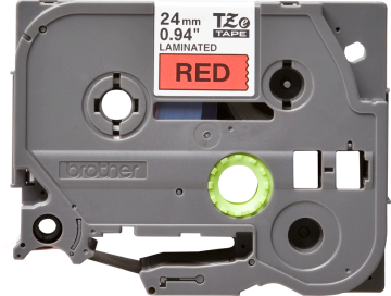 TZe-451 24mm Kırmızı üzerine Siyah Laminasyonlu Etiket (TZe Tape)