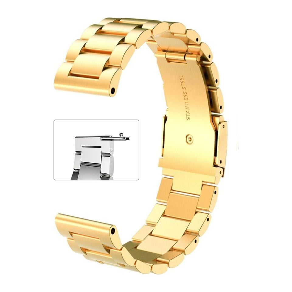 20mm Akıllı Saatler İçin Gold Renk Metal Saat Kordonu