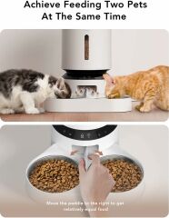 PETLIBRO Otomatik Kedi Mama Kapları, 5G WiFi Evcil Hayvan Besleyici - Beyaz