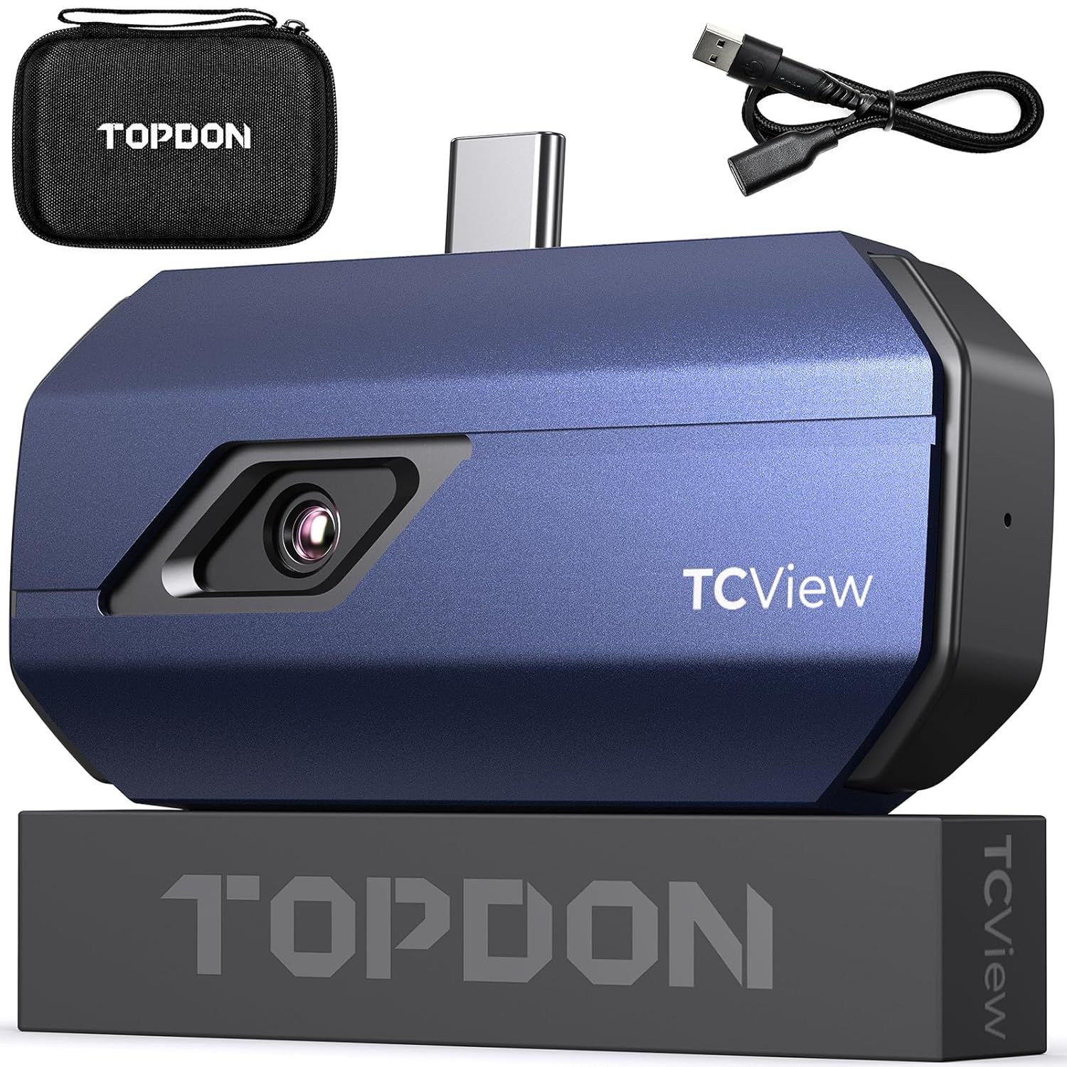 TOPDON TC001 Android için Termal Kamera, 256 x 192 IR Yüksek Çözünürlük - Mavi