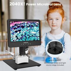 LINKMICRO LM249MS 3 Lens 10 Inc HDMI Dijital Mikroskop 2000X