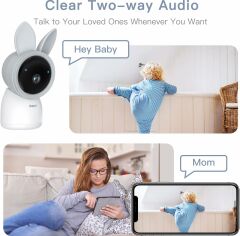 ARENTI WiFi Bebek Video Monitörü, Gece Görüşlü - Eklenti Kamera