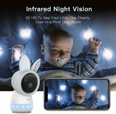 ARENTI WiFi Bebek Video Monitörü, Gece Görüşlü - Eklenti Kamera