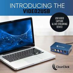 ClearClick Videodan USB'ye 1080P USB Ses, Video Yakalama ve Canlı Akış Cihazı