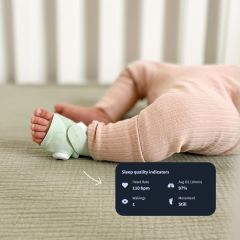 Owlet Dream Çorap - Akıllı Bebek Monitörü - Canlı Nabız, Oksijen Takibi - Nane