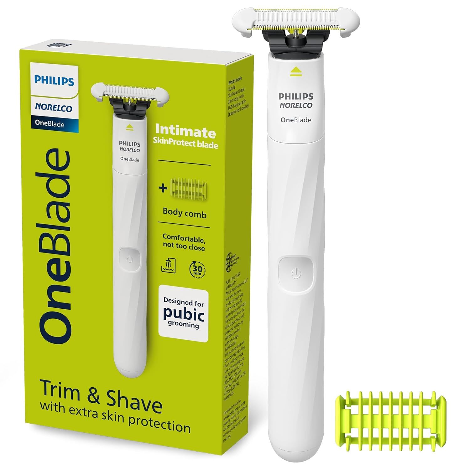 Philips Norelco OneBlade QP1924/70 Kasık ve Kişisel Vücut Bakım Seti