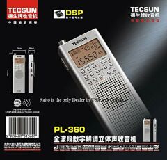 Tecsun PL-360 Dijital PLL Taşınabilir AM/FM Kısa Dalga Radyo