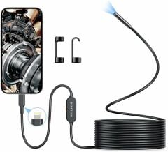 DEPSTECH Işıklı Endoskop Kamerası - 5m Kablo 7mm İnce Prob - Siyah