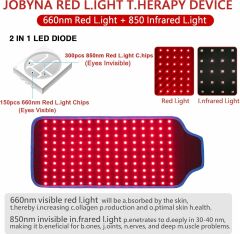 JOBYNA Kırmızı ve Kızılötesi Işık Terapi Kemeri, 660nm L-E-D Kırmızı Işık