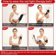 JOBYNA Bilek için Kırmızı Işık Terapisi, 660nm Kırmızı ve 850nm Kızılötesi