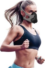 Aduro Sport Yüksek İrtifa Eğitim Maskesi - Koşu Nefes Egzersizi - Gri