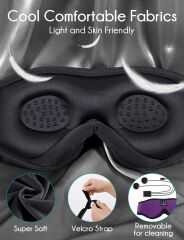LC-dolida 3D Uyku Maskesi - Bluetooth Kablosuz Müzik - Zarif Mor