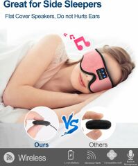 LC-dolida 3D Uyku Maskesi - Bluetooth Kablosuz Müzik - Pembe