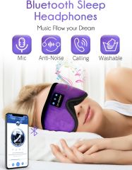 LC-dolida 3D Uyku Maskesi - Bluetooth Kablosuz Müzik - Menekşe