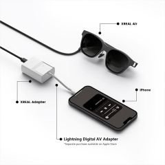XREAL Air Adaptörü, HDMI Adaptörü aracılığıyla iPhone'a Bağlanır