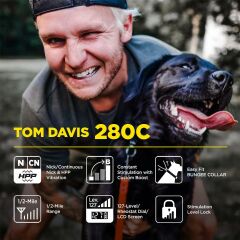 Dogtra Tom Davis 280C Uzaktan Köpek Eğitimi E-Yakasını Güçlendir ve Kilitle