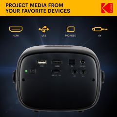 KODAK FLIK X2 Mini Pico Projektör - Taşınabilir 100 Inc Projektör
