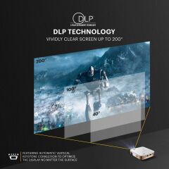 KODAK Luma 350 Taşınabilir Akıllı Projektör - Ultra HD - Şarj Edilebilir