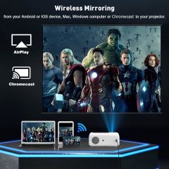 Groview - WiFi ve Bluetooth Özellikli Android TV 9.0 Mini Projektör