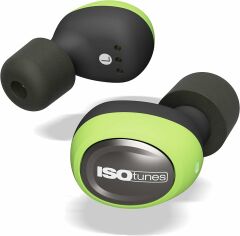 ISOtunes Kablosuz Kulak Tıkacı Kulaklıkları, 22 dB Gürültü Azaltma Yeşil