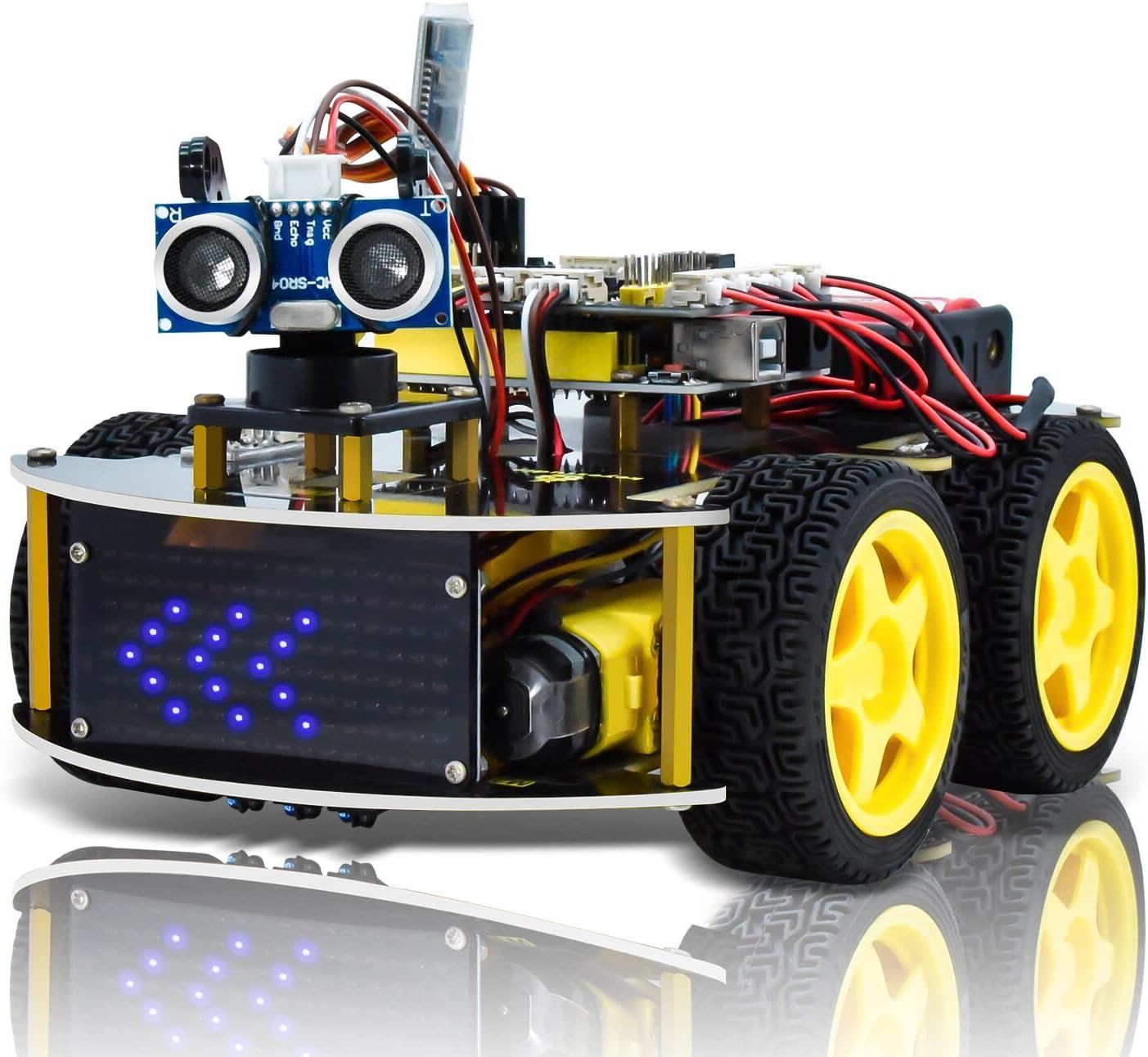 KEYESTUDIO Akıllı Araba Robotu, 4WD Programlanabilir DIY Başlangıç Kiti