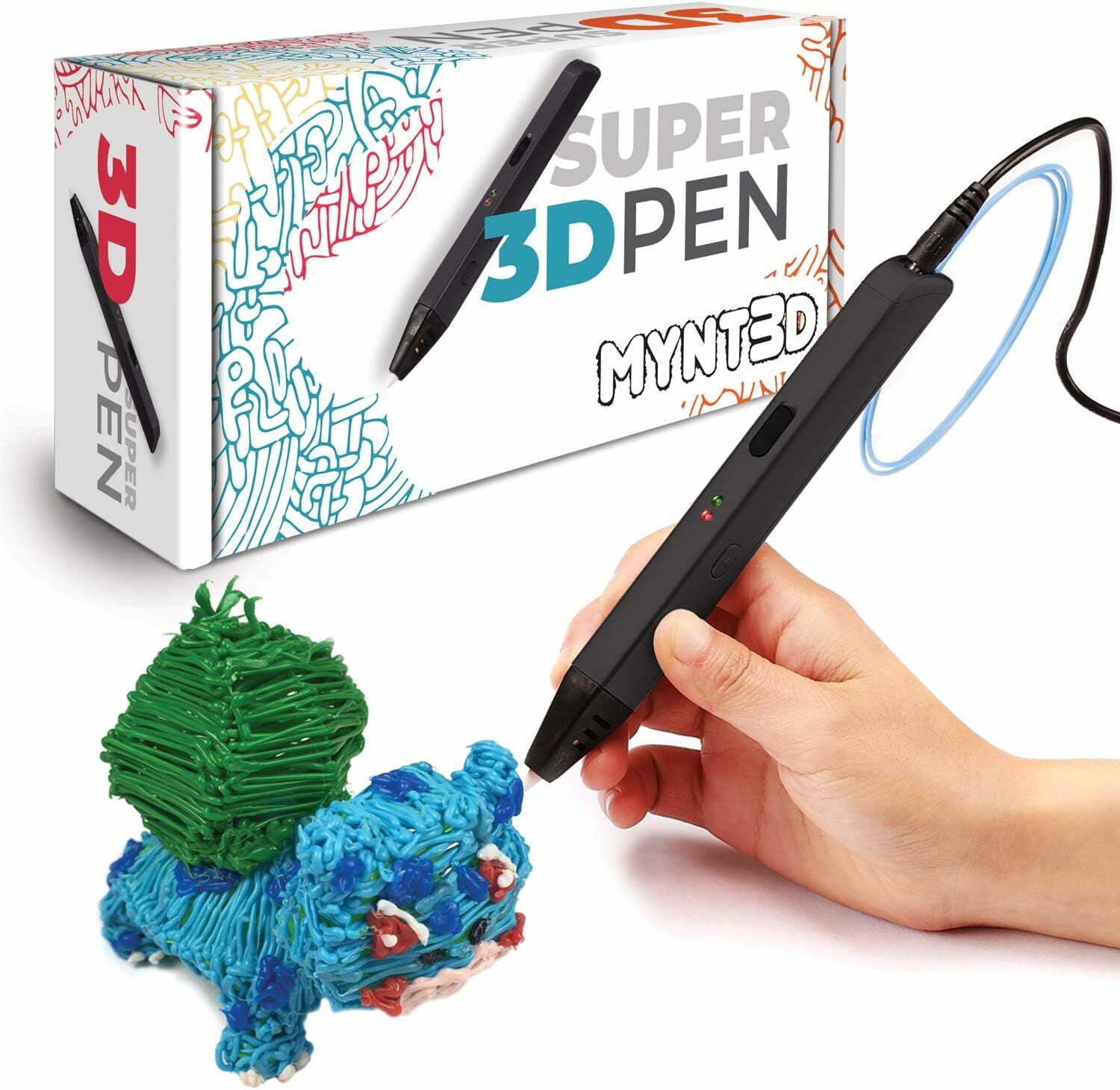 MYNT3D Super 3D Kalem, 1.75mm ABS ve PLA Uyumlu 3D Yazıcı Kalemi