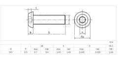 M3x8 mm (10 Adet Button Head Hex Socket Civata)