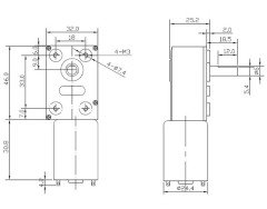 ZGY370 DC 12V Gear Motor 100RPM (Redüktörlü Motor)