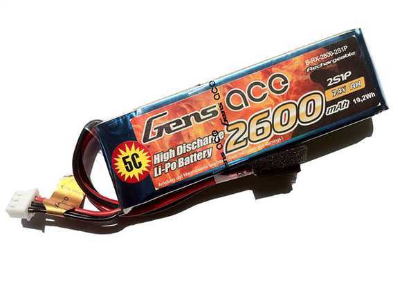 Gens Ace 7.4v 2600mah 2S Alıcı-Verici İçin LiPo P2191