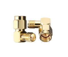 SMA Male To SMA Female Jack Right Angle Crimp RF Adapter L Connector