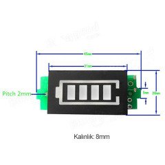 Işıklı Batarya Durum Göstergesi 4S LiPo İçin