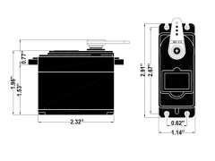 Hitec HS-755MG  Metal Dişli 1/4 Scale Servo