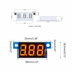 DC 4V-30V & 0-10A Dijital LED Amper&Volt Metre