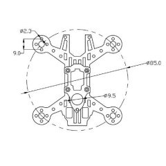 Micro Racing 90mm FPV Carbon Frame Kit Drone Gövdesi