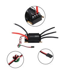 Flycolor Waterproof 150A 2-6S Brushless ESC 5.5V/5A BEC  (Su Soğutmalı, Fırçasız Tekne ESC)