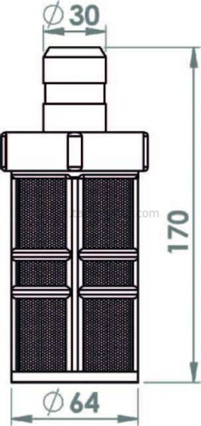 İlaçlama Makina Dereden Alıcı Krom Filtre 125 mm