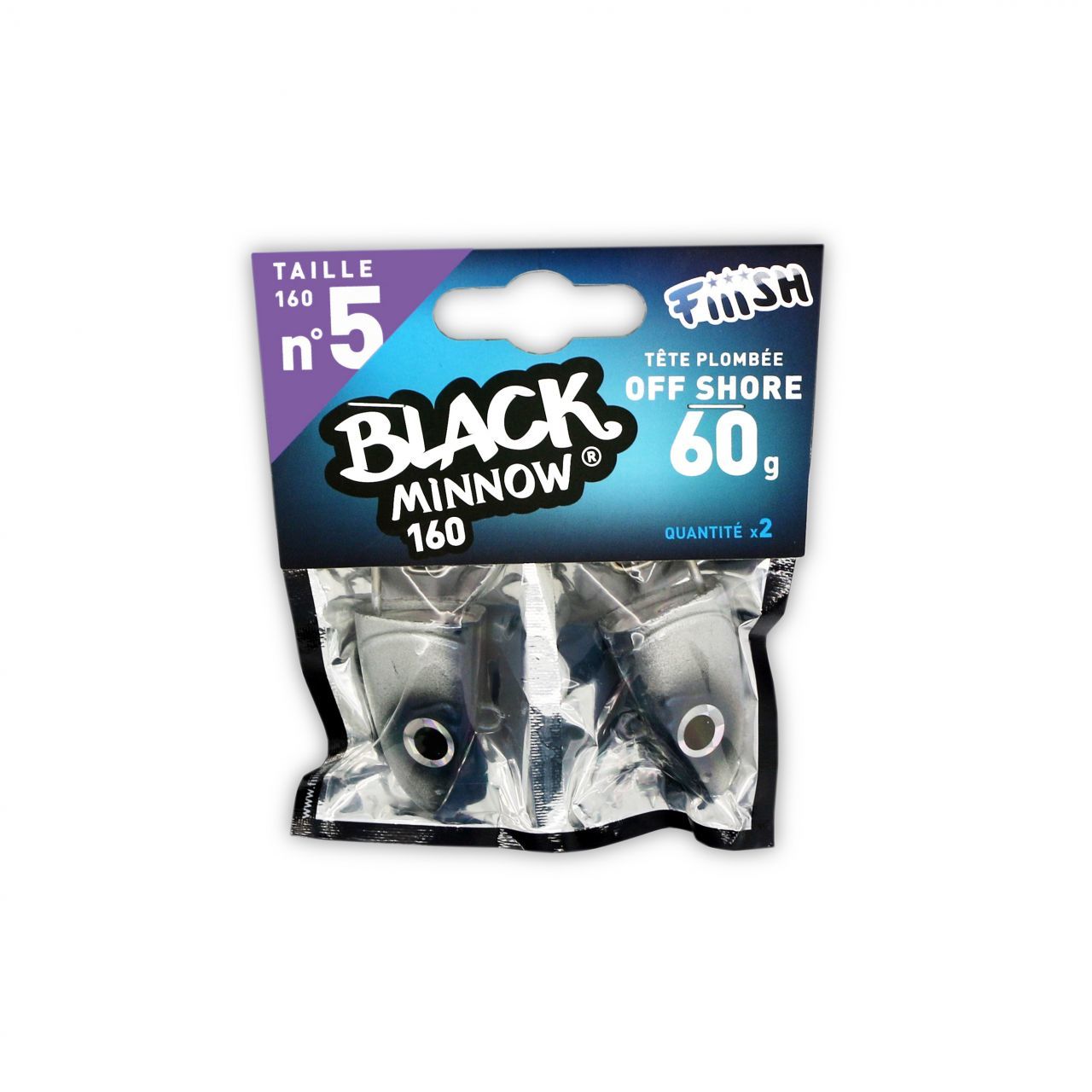 FIIISH BM160/5 BM027 JIG HEAD OFF SHORE 60GR BLEU
