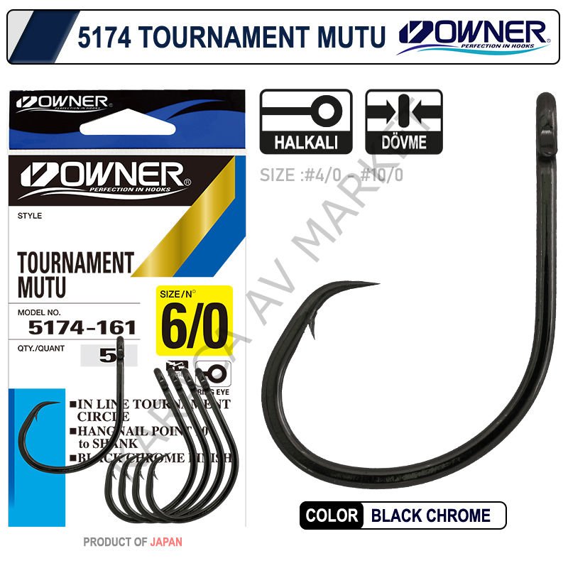 Owner 5174 Tournament Mutu Black Chrome İğne