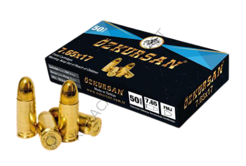 ÖZKURSAN 7,65 MM BROWNING (FMJ-78 GRN) TABANCA Fişeği (İNTERNET ÜZERİNDENM ALIM YAPILAMAZ GÖRSEL AMAÇLIDIR )