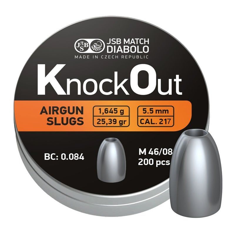 JSB DIABOLO KNOCKOUT 25.39 GRAIN 5.5 MM(.217) SAÇMA / 200 ADET