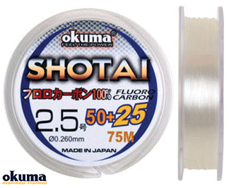 Okuma Shotai Fluorocarbon 75 mt 0,235 mm Misina