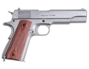 CYBERGUN SWISS ARMS 1911 SILVER BLOWBACK HAVALI TABANCA