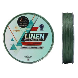 DFT Bojin 4X Linen İp Misina 0.45 mm  300 m  Yeşil