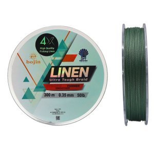 DFT Bojin 4X Linen İp Misina 0.35 mm  300 m  Yeşil