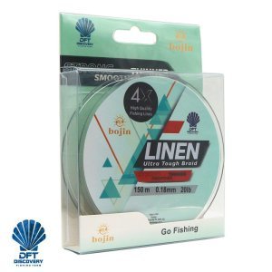 DFT Bojin 4X Linen İp Misina 0.18 mm  150 m  Yeşil